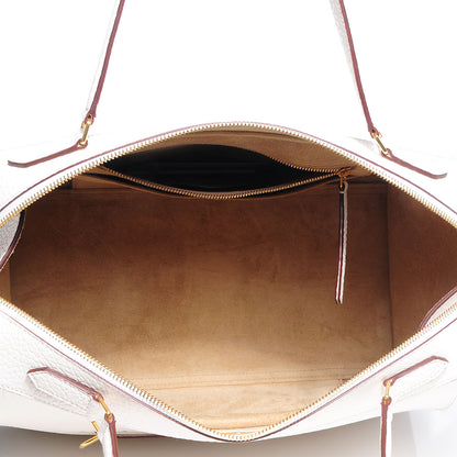Celine Bullhide Calfskin Medium Ring Bag White 7 of 8