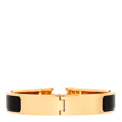 Hermes Enamel Narrow Clic Clac H Bracelet PM Black 3 of 4