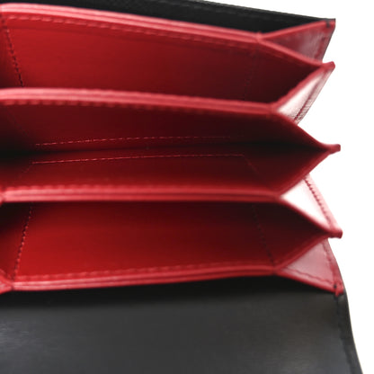 Prada Saffiano Triangle Accordion Card Case with Chain Black 4 of 9