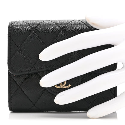 Chanel Caviar Quilted Compact Flap Wallet Black 2 of 11