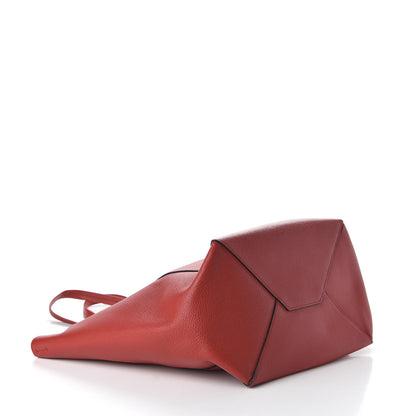 Celine Grained Calfskin Medium Horizontal Cabas Phantom Coquelicot 4 of 10