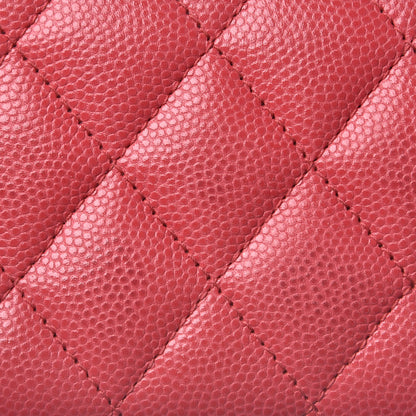 Chanel Caviar Quilted Card Holder Dark Pink 10 of 11