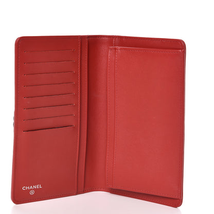 Chanel Calfskin Chevron Quilted Boy Yen Wallet Dark Red 5 of 9