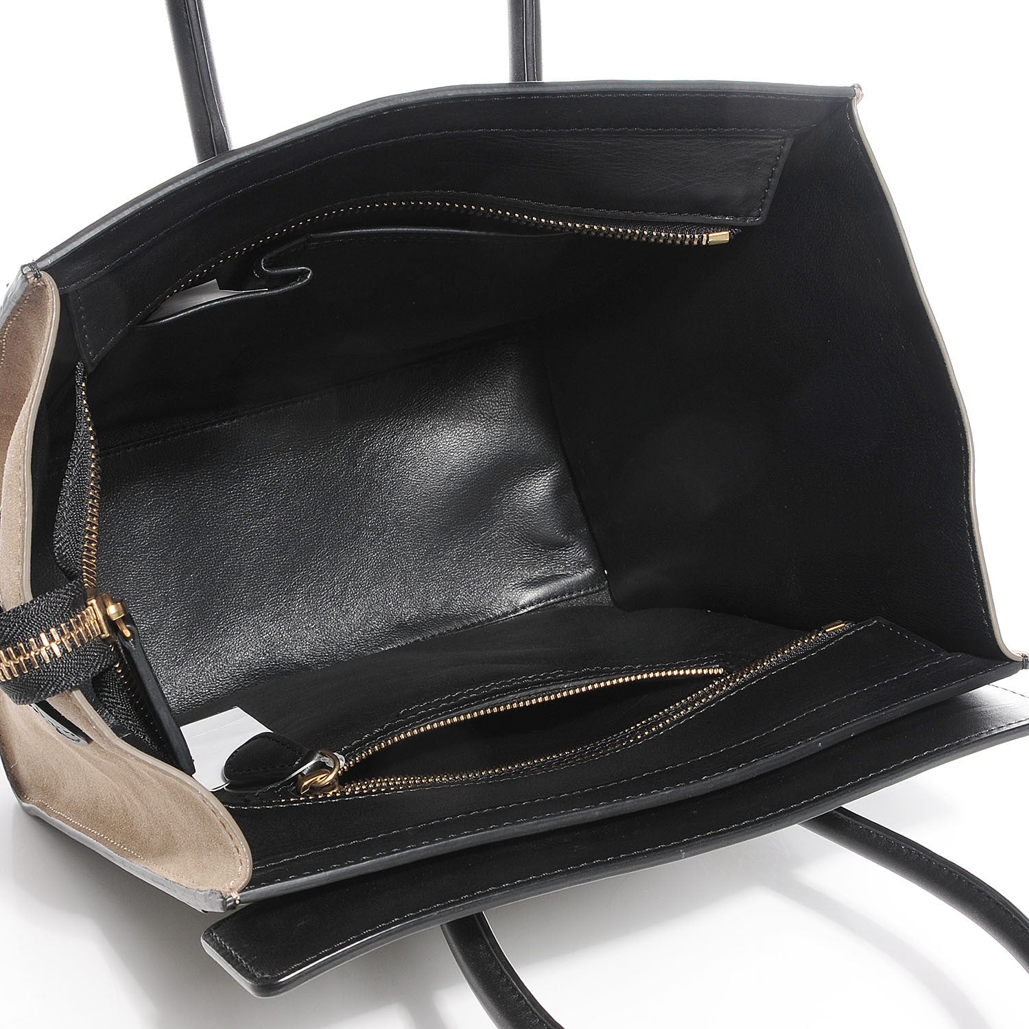 Celine Satin Calfskin Suede Micro Tri-Color Luggage Almond 6 of 9