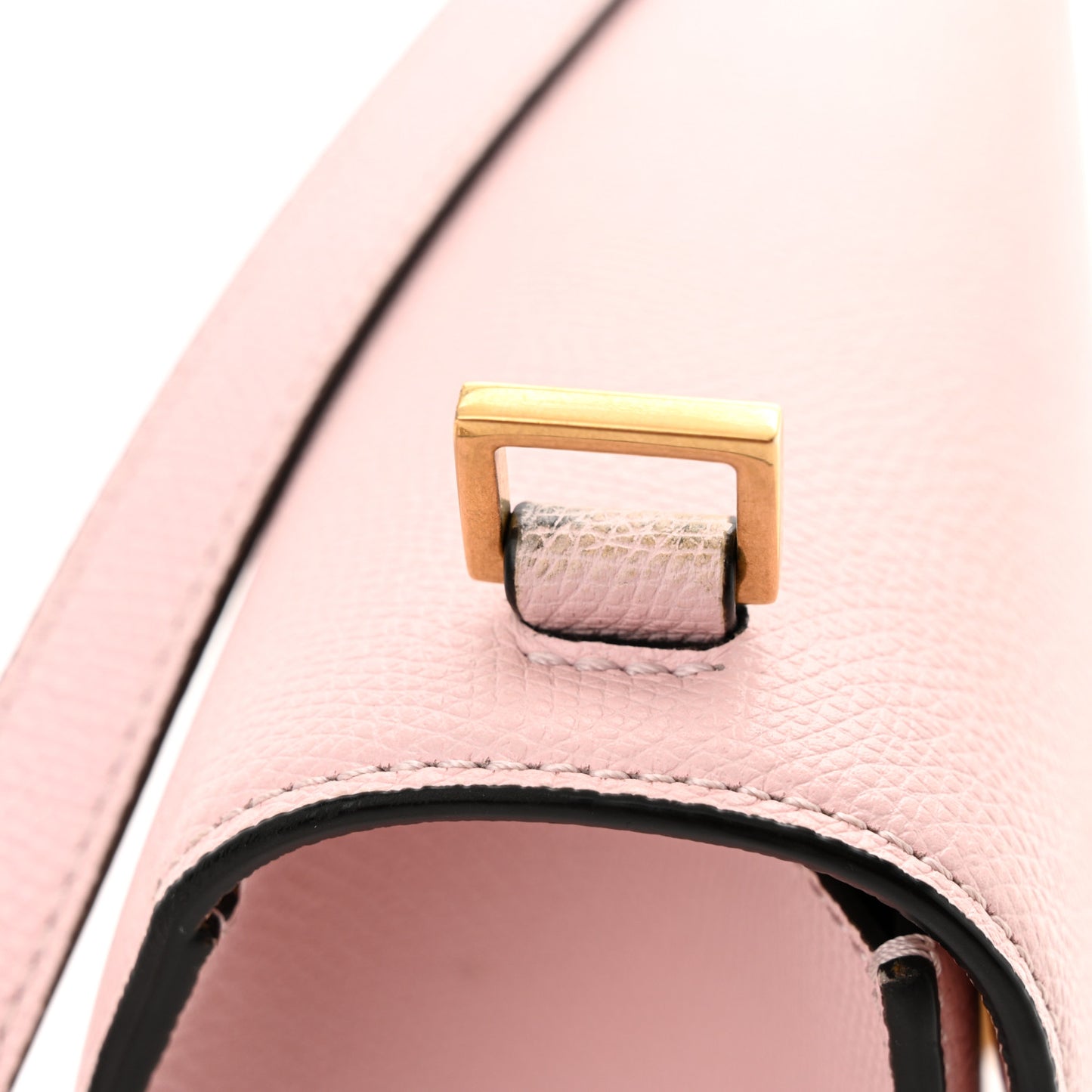 Grainy Calfskin Small VSling Shoulder Bag Water Rose