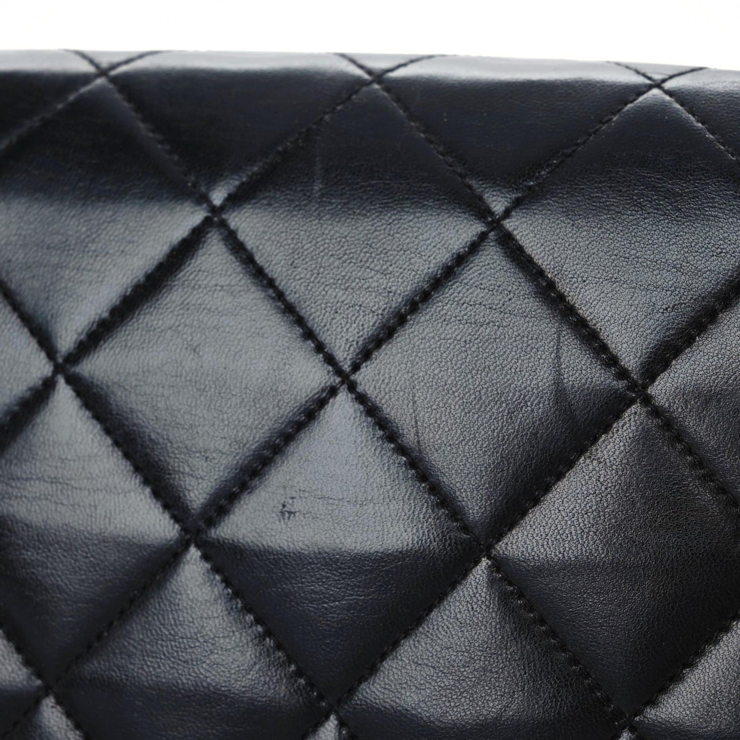Lambskin Quilted Medium Single Flap Black