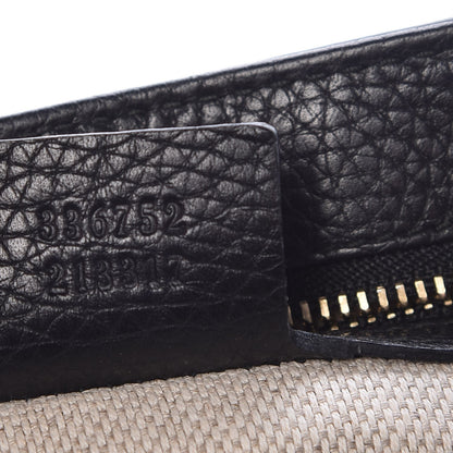 Gucci Pebbled Calfskin Medium Soho Flap Crossbody Black 8 of 9