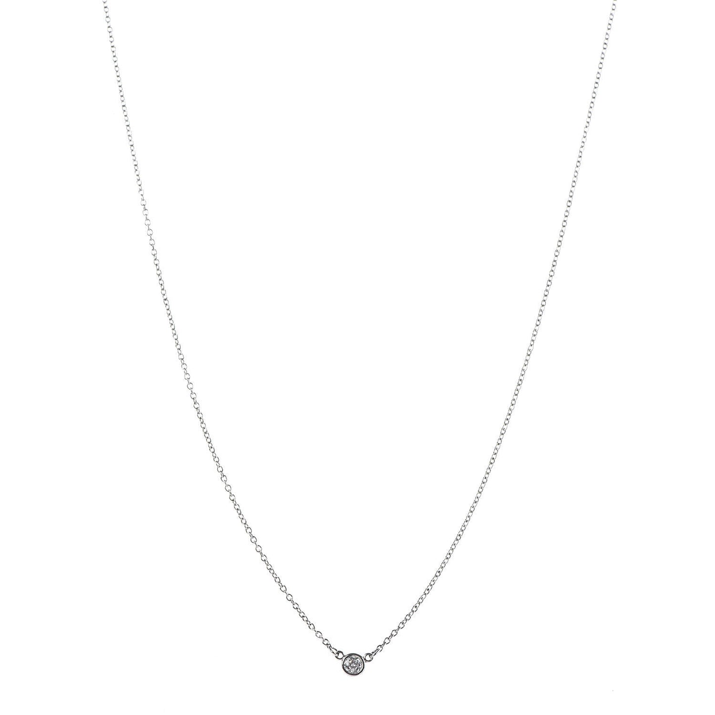 Platinum Diamond .12ct Elsa Peretti Diamonds by the Yard Pendant Necklace