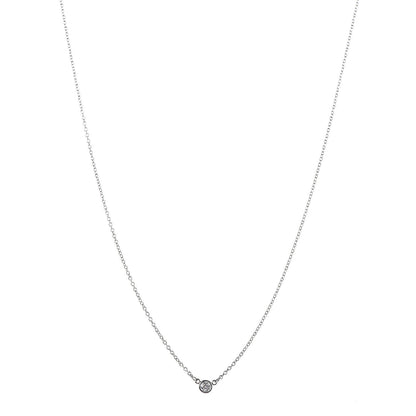 Tiffany Platinum Diamond .12ct Elsa Peretti Diamonds by the Yard Pendant Necklace 1 of 6