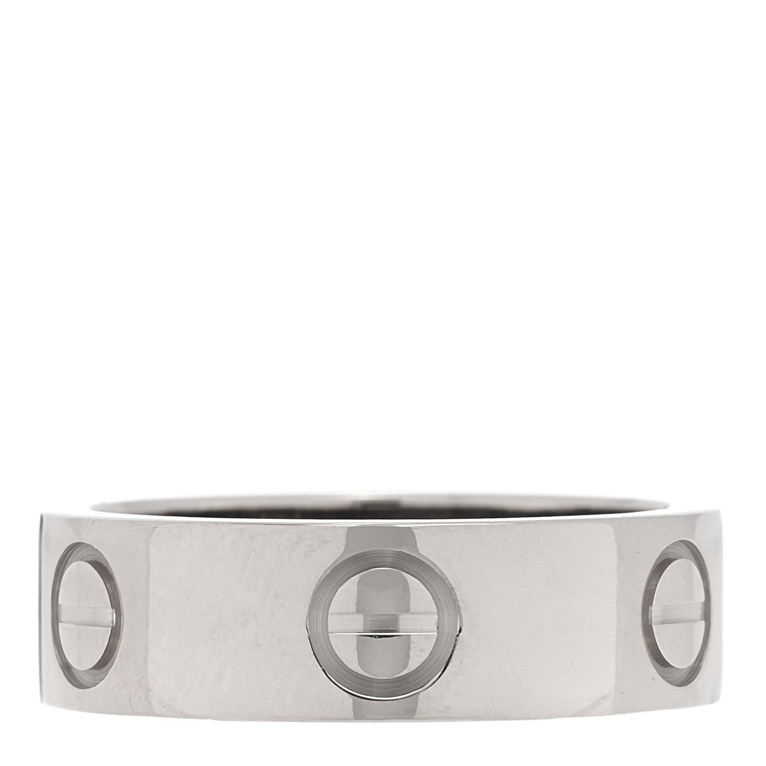 Cartier 18K White Gold 5.5mm LOVE Ring 50 5.25 3 of 4