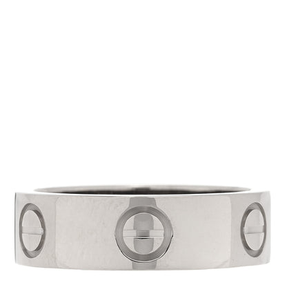 Cartier 18K White Gold 5.5mm LOVE Ring 50 5.25 3 of 4