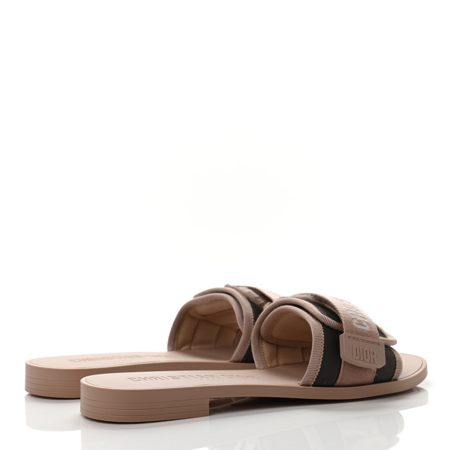 Canvas Nylon Camouflage Dior(e)volution Mule Slide Sandals 37 Nude