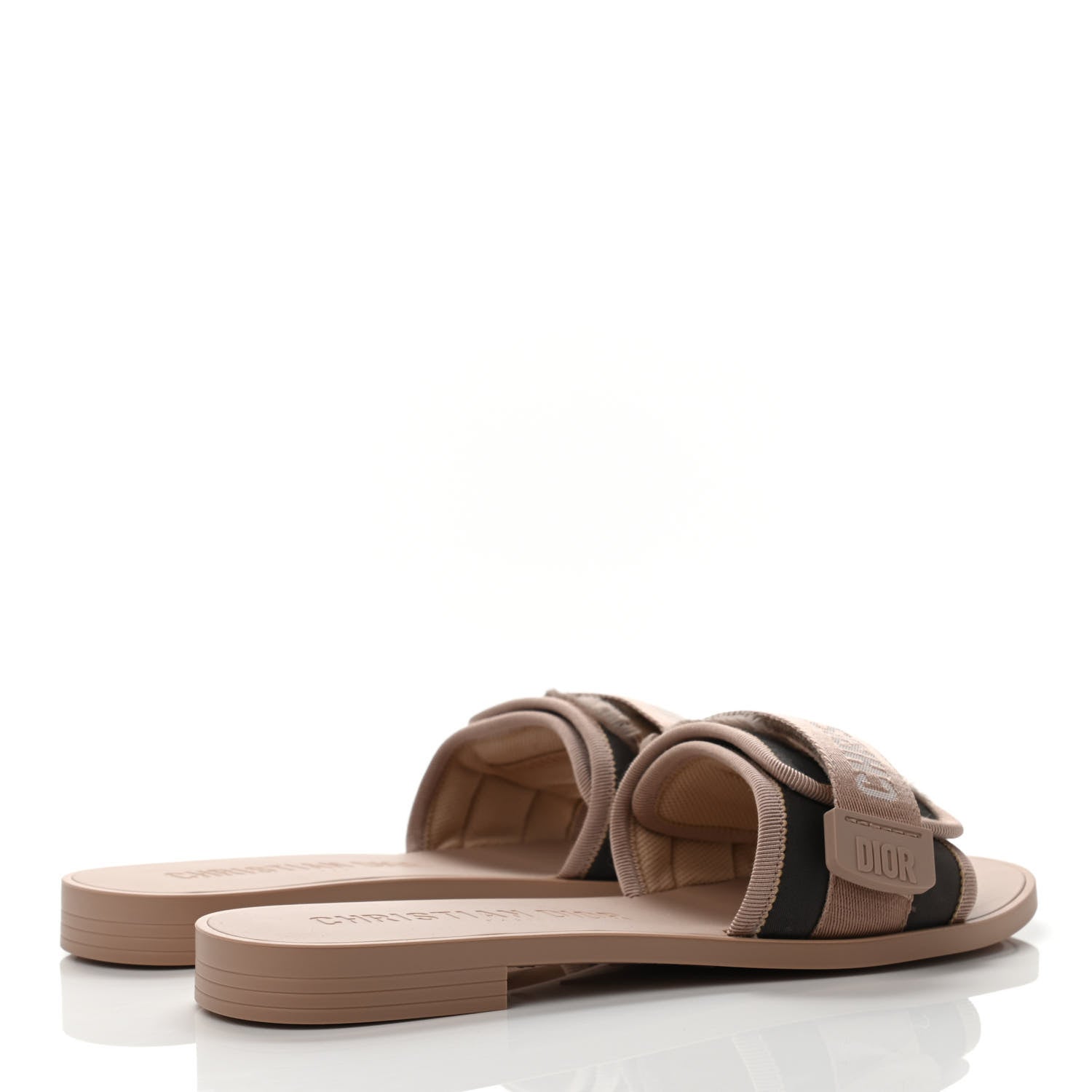 Christian Dior Canvas Nylon Camouflage Dior(e)volution Mule Slide Sandals 37 Nude 3 of 4