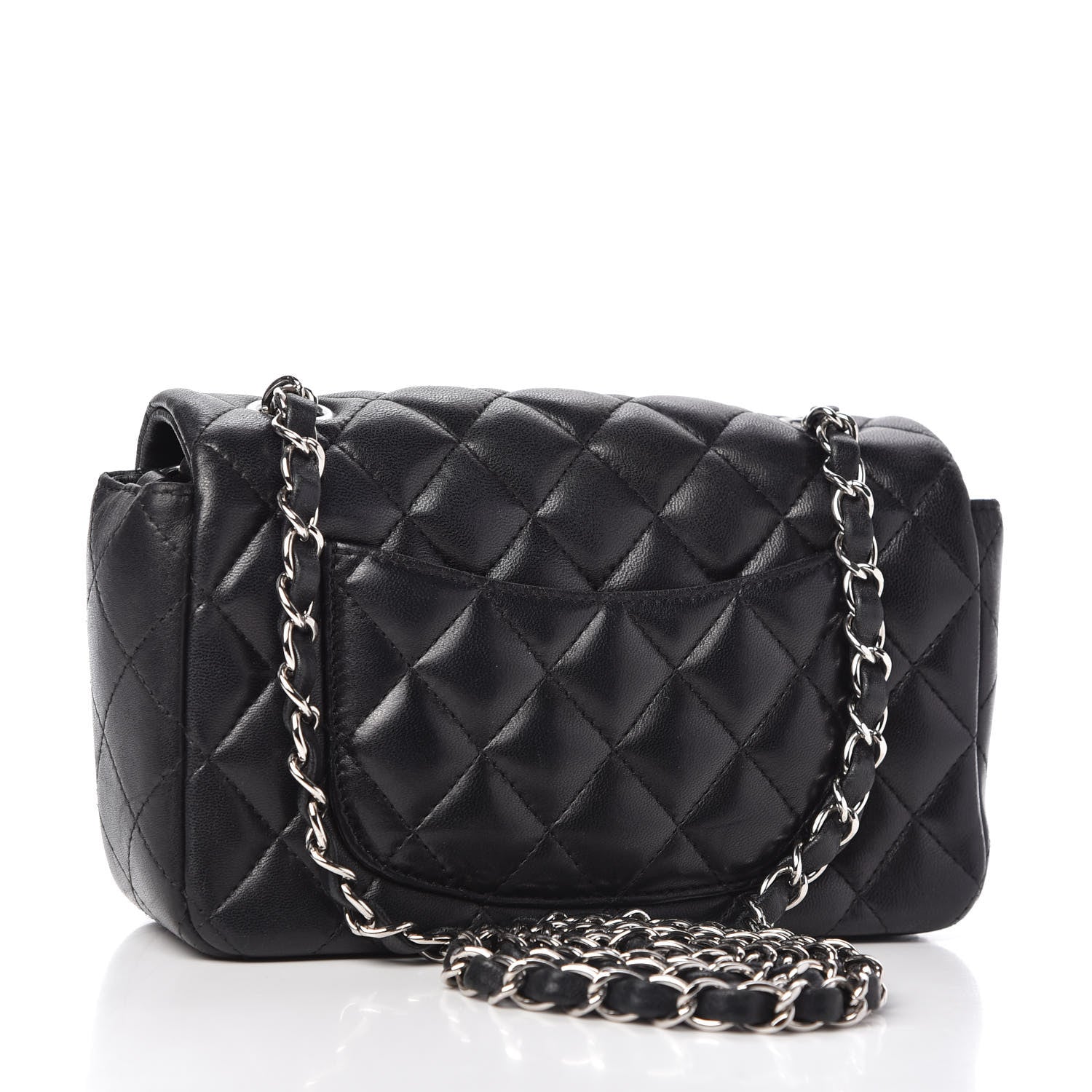 Chanel Lambskin Quilted Mini Rectangular Flap Black 3 of 10
