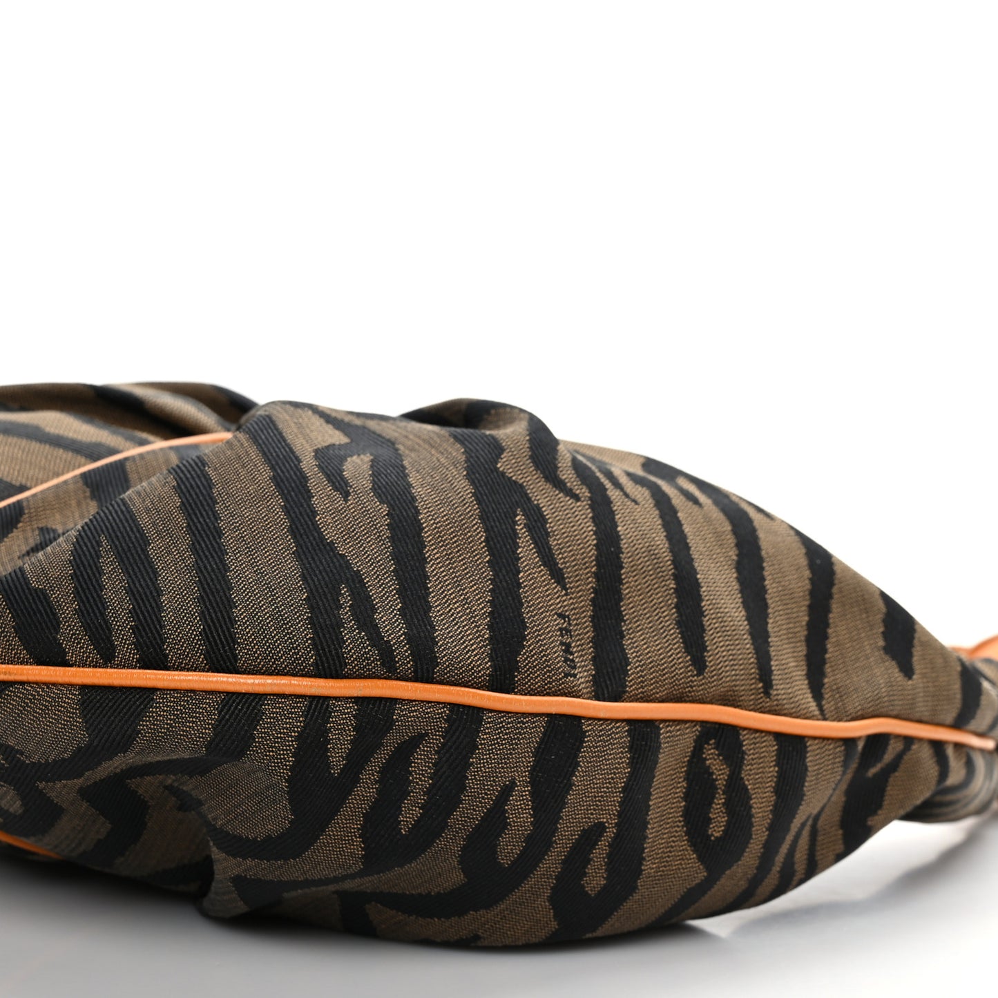 Fabric Cuoio Tiger Print Hobo Tobacco Mandarino