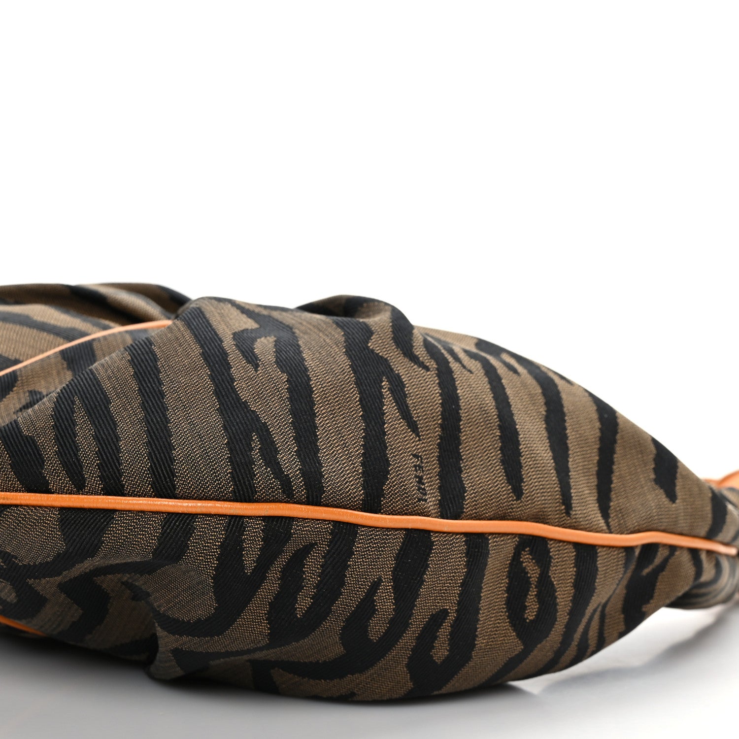 Fendi Fabric Cuoio Tiger Print Hobo Tobacco Mandarino 9 of 9