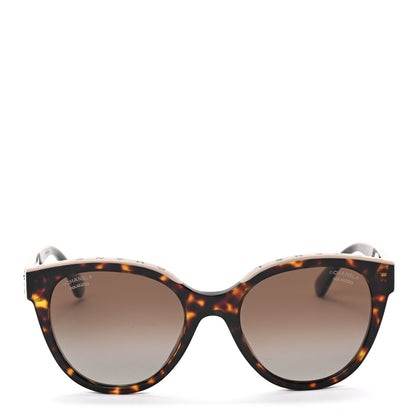 Chanel Acetate Polarized CC Butterfly Sunglasses 5414 Tortoise 2 of 8