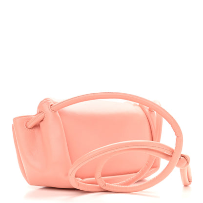 Bottega Veneta Lambskin Small Beak Triangle Flap Shoulder Bag Peachy Silver 3 of 8