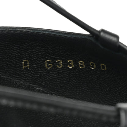 Chanel Lambskin Satin Slingback Cap Toe Bow Pumps 36 Black 9 of 10