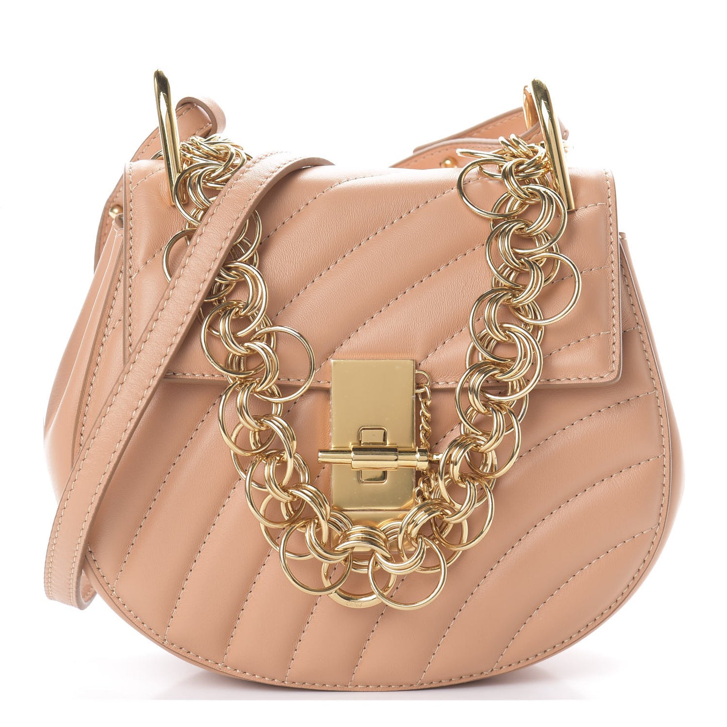Calfskin Quilted Mini Drew Bijou Shoulder Bag Blushy Pink