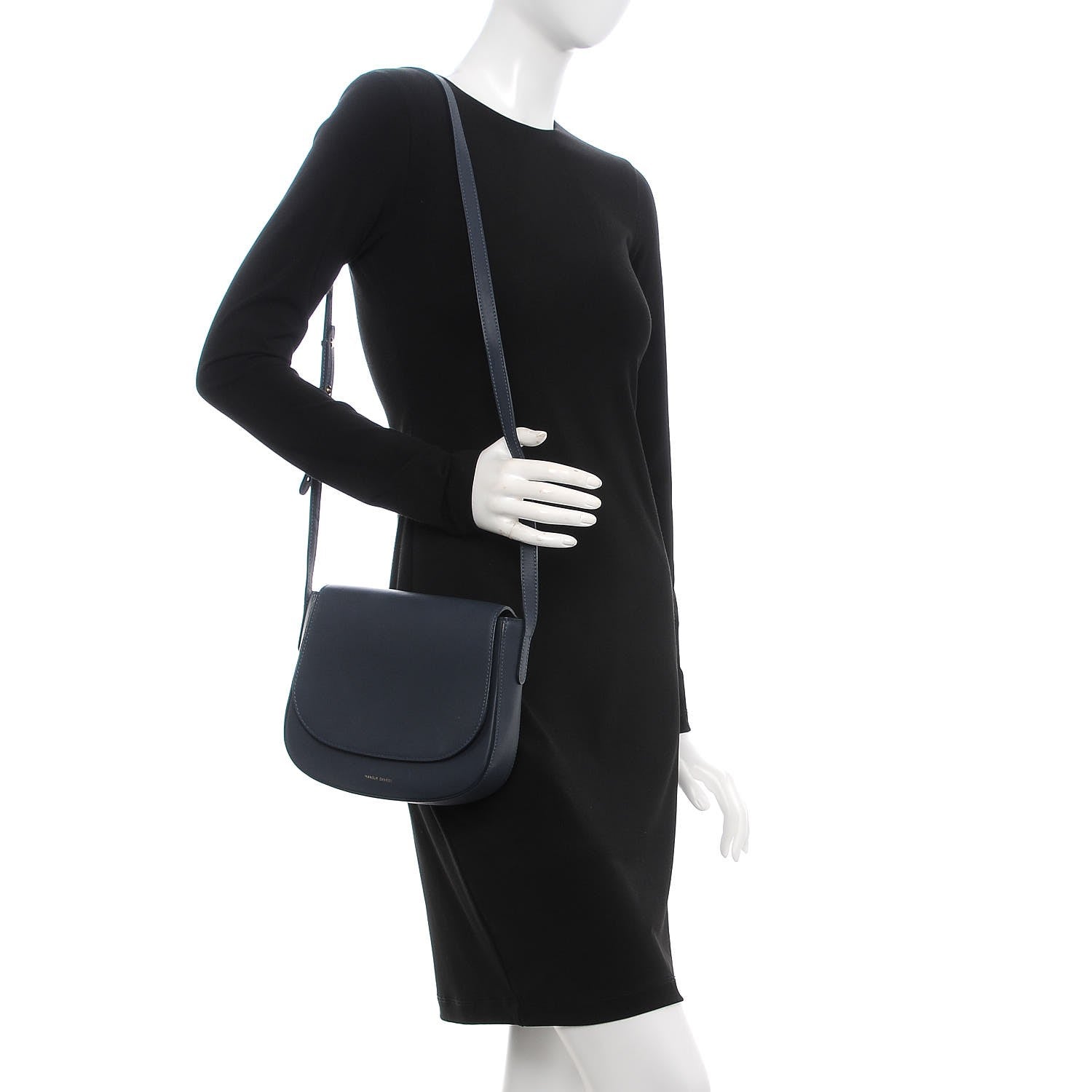 Mansur Gavriel Calfskin Flap Crossbody Bag Blu 2 of 17