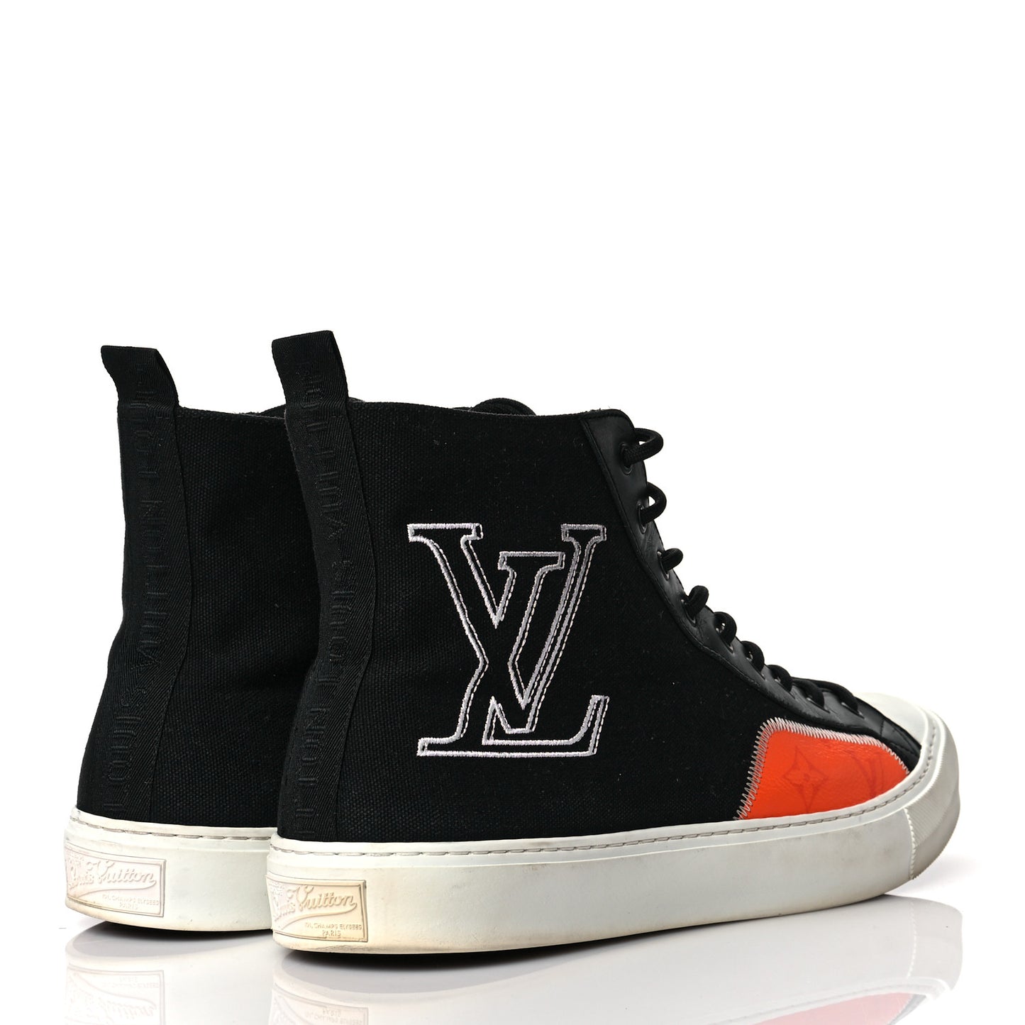 Canvas LV Forever Mens Tattoo Sneaker Boots 10.5 Black