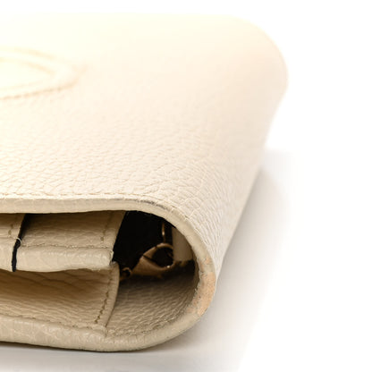 Gucci Pebbled Calfskin Soho Wallet on Chain Ivoire 9 of 14
