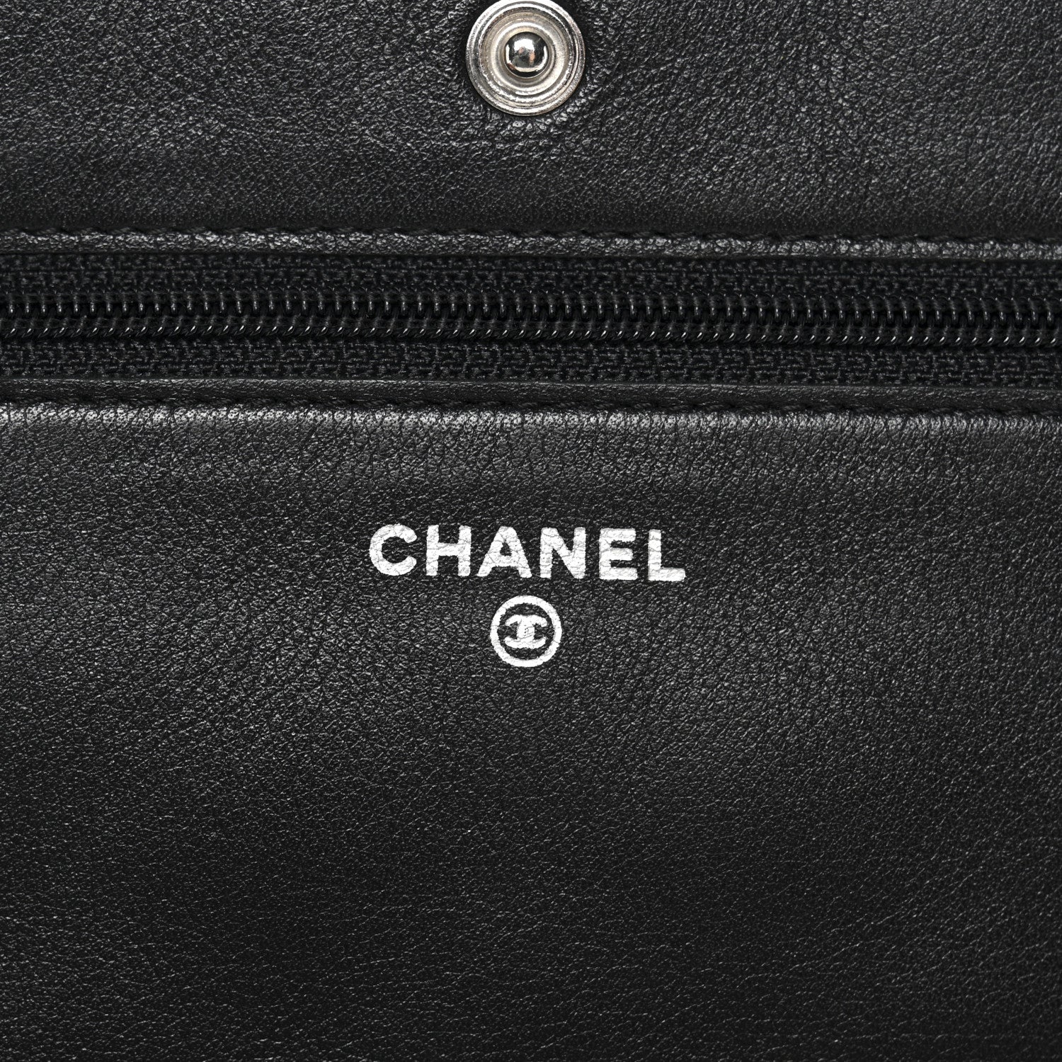 Chanel Patent Quilted Wallet On Chain WOC Black 6 of 13