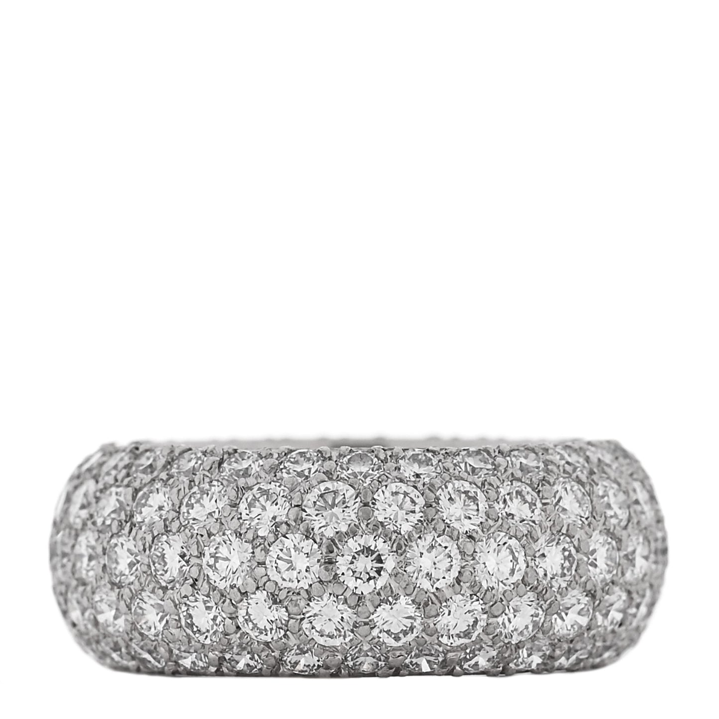 Platinum Diamond Five Row Etoile Band Ring 50 5.5
