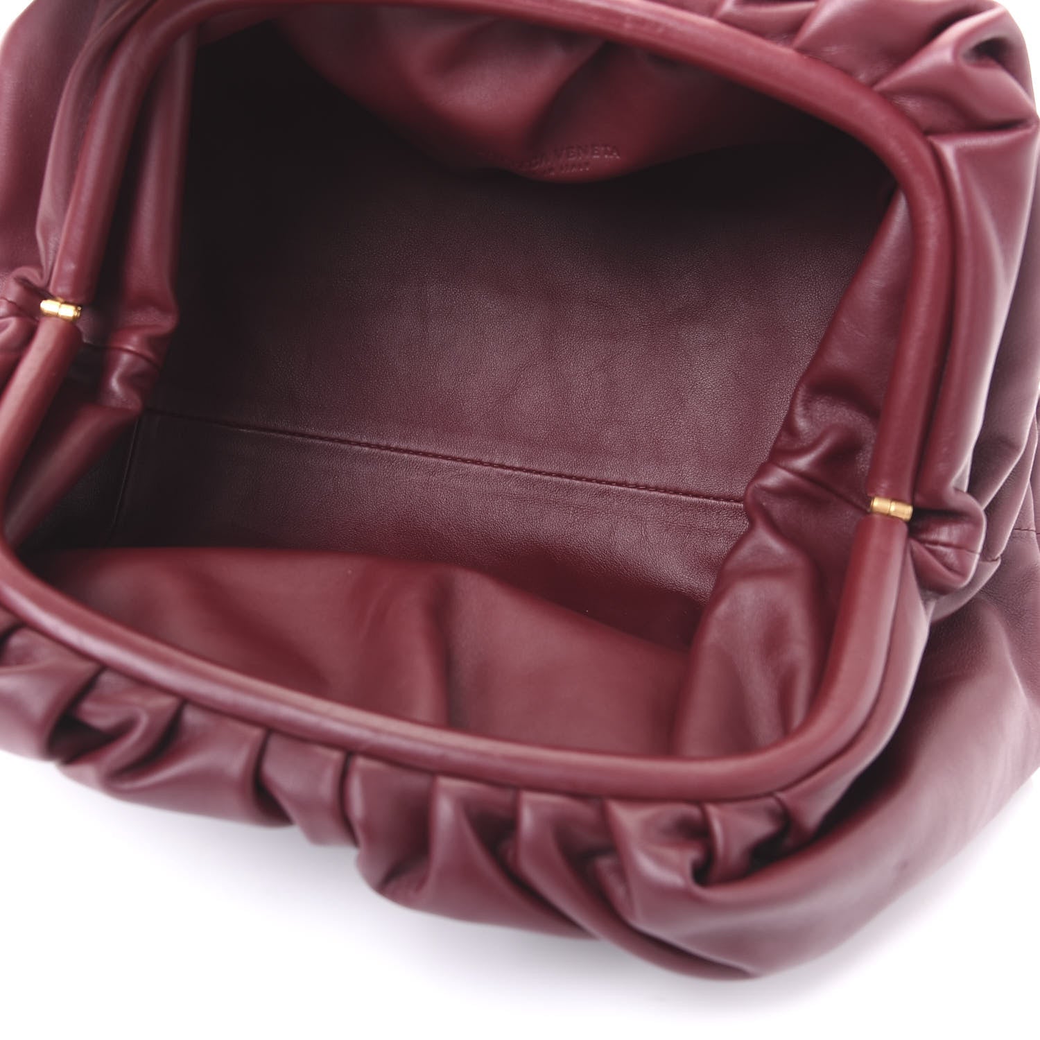 Bottega Veneta Smooth Butter Calf The Pouch Oversized Clutch Bordeaux 4 of 8
