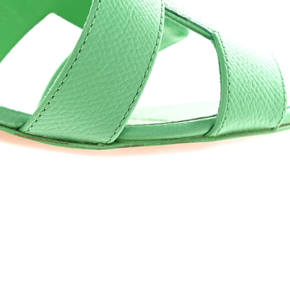 Hermes Epsom Oasis Sandals 37 Vert Pomme 13 of 14