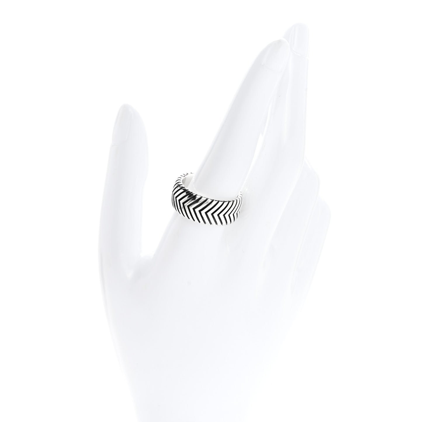 Sterling Silver 10mm Chevron Band Ring 61 9.75