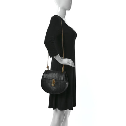 Chloe Snakeskin Drew Shoulder Bag Black 2 of 15