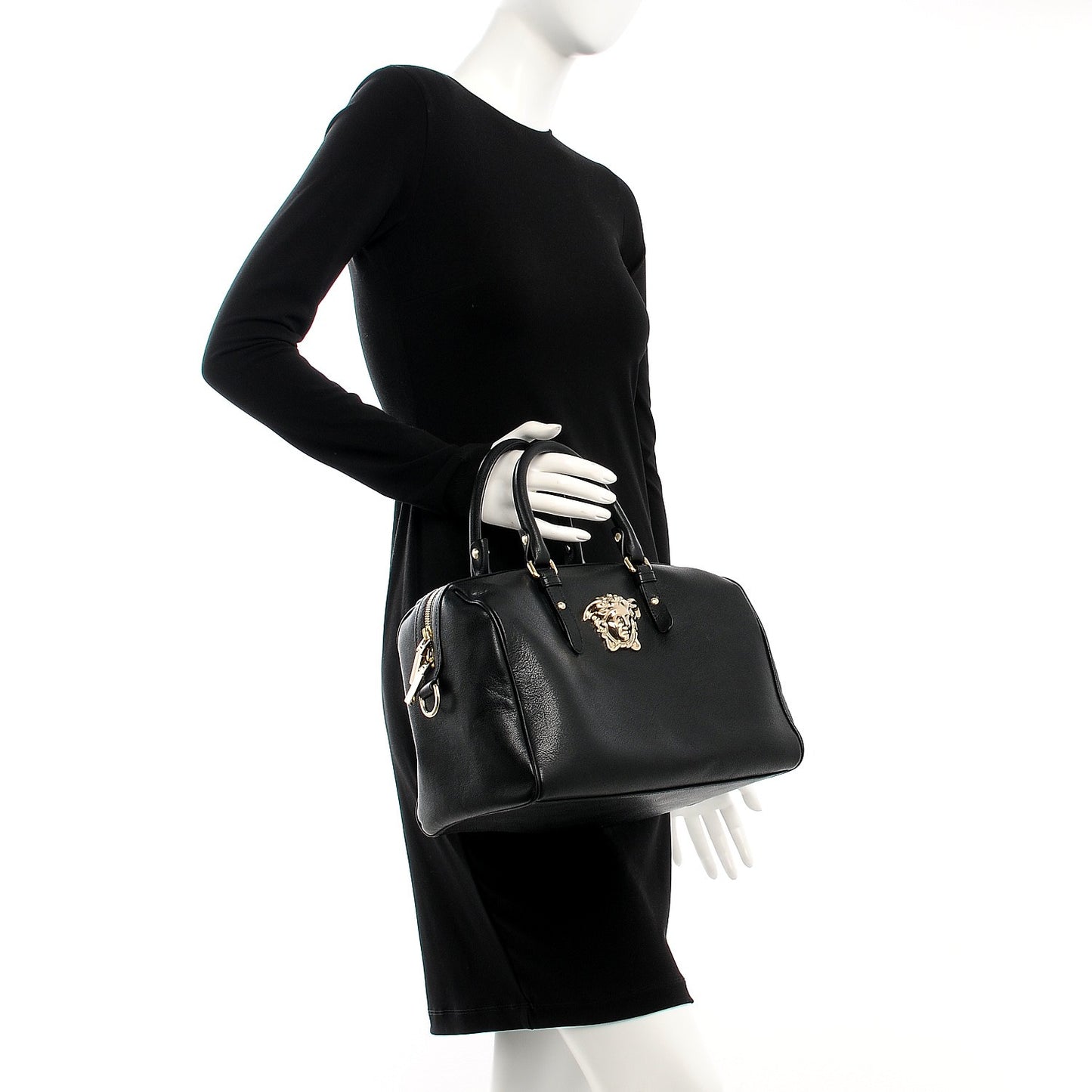 Calfskin Palazzo Duffle Bag Nero Black