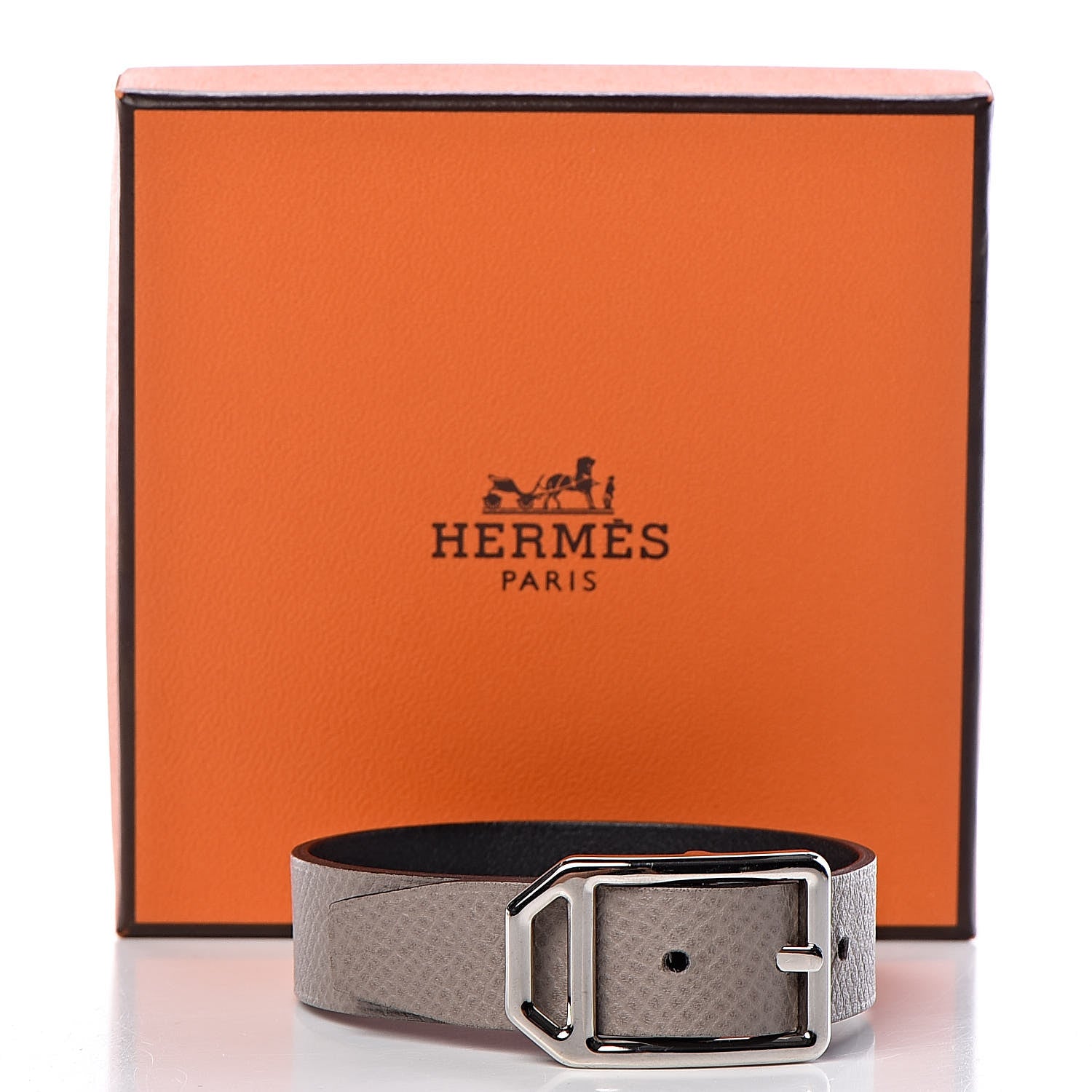 Hermes Swift Epsom Paddock Simple Tour Bracelet T4 Black Etain 6 of 6