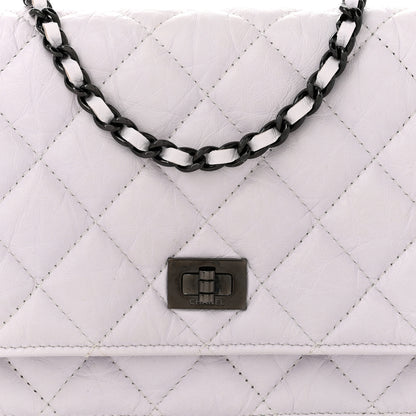 Chanel Aged Calfskin Quilted Reissue Wallet On Chain WOC White 9 of 12