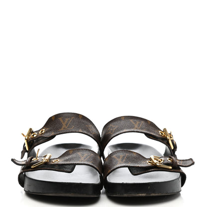 Louis Vuitton Monogram Bom Dia Mule Sandals 42 Black 2 of 7