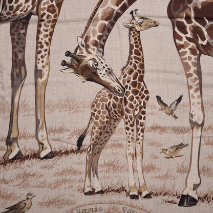 Hermes Cashmere Silk Les Girafes Shawl 140 4 of 5