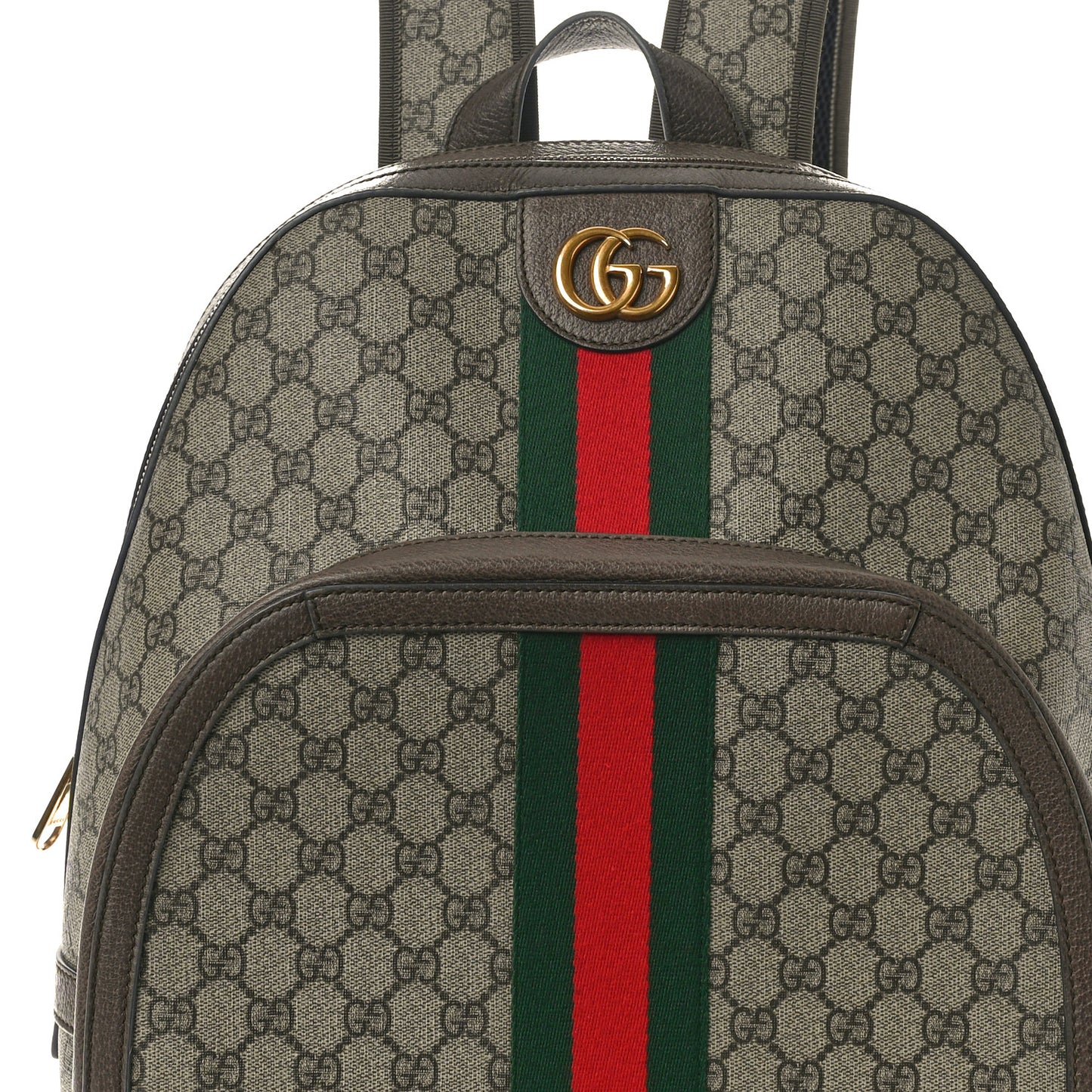GG Supreme Monogram Medium Ophidia Day Backpack Brown