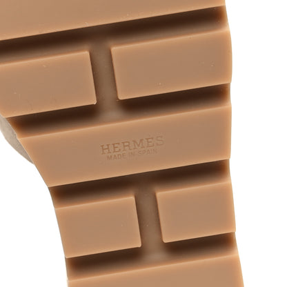 Hermes Suede Goatskin Cork Eze 30 Sandals 39 Beige Argile 7 of 10