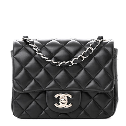 Chanel Lambskin Quilted Mini Square Flap Black 1 of 16