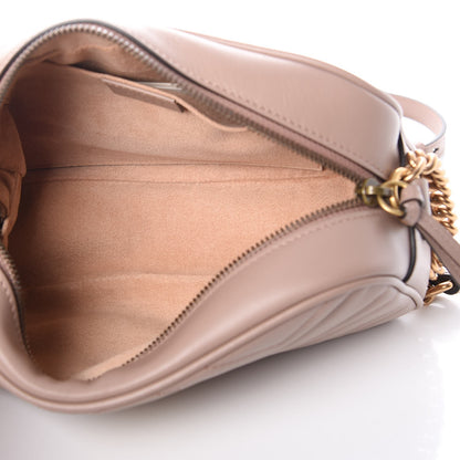 Gucci Calfskin Matelasse Small GG Marmont Chain Shoulder Bag Porcelain Rose 6 of 8