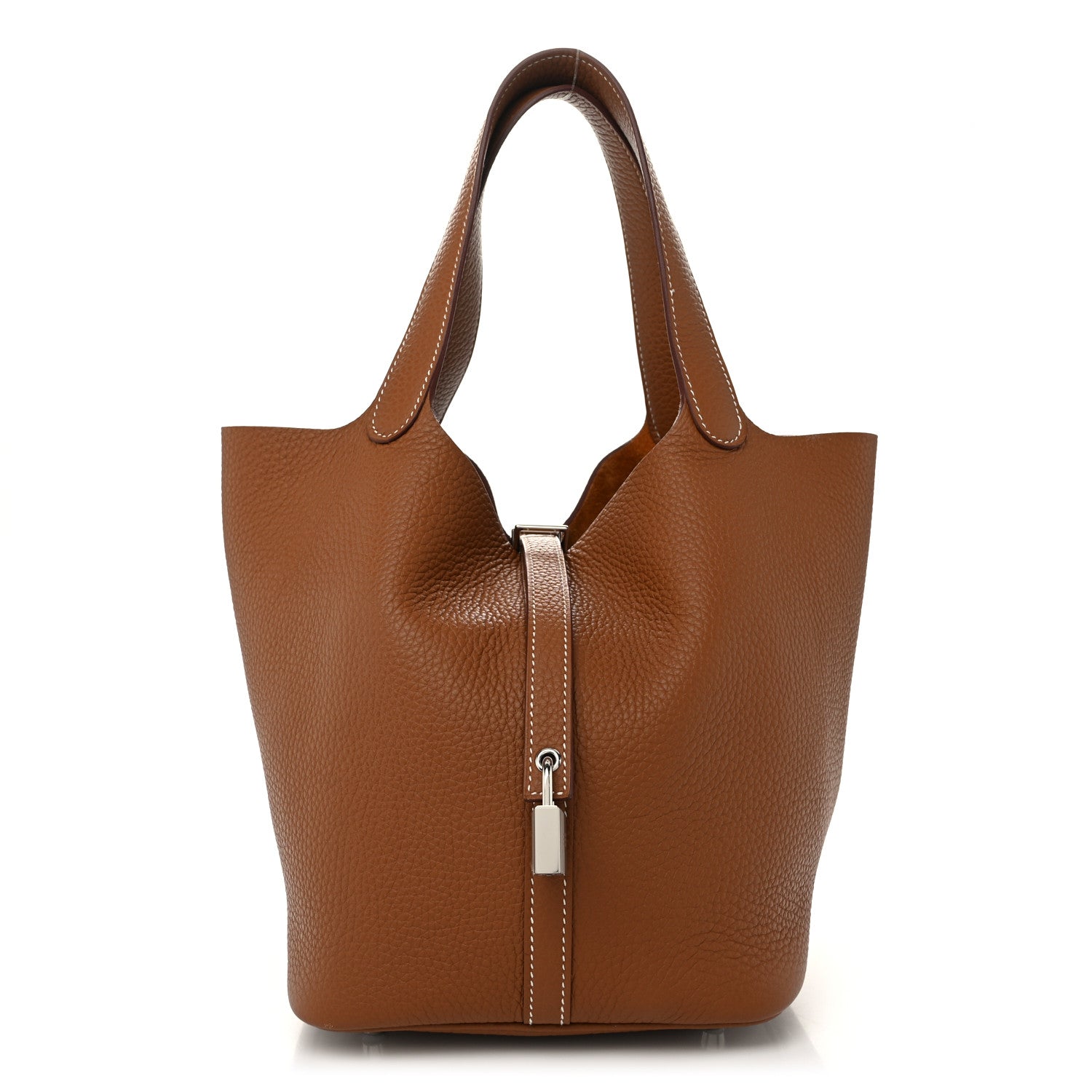 Hermes Taurillon Clemence Picotin Lock 22 MM Gold 1 of 11