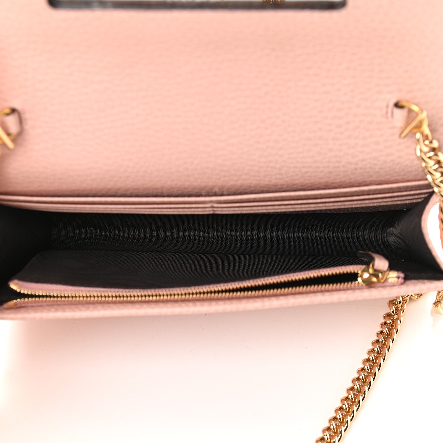 Gucci Dollar Calfskin Mini GG Marmont Chain Wallet Perfect Pink 5 of 9