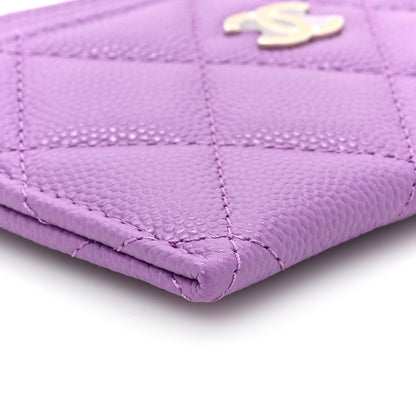Chanel Caviar Quilted Card Holder Purple 10 of 11