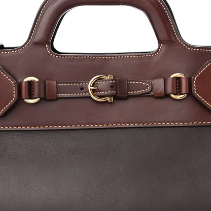 Salvatore Ferragamo Calfskin The W Bag Fondente 7 of 11