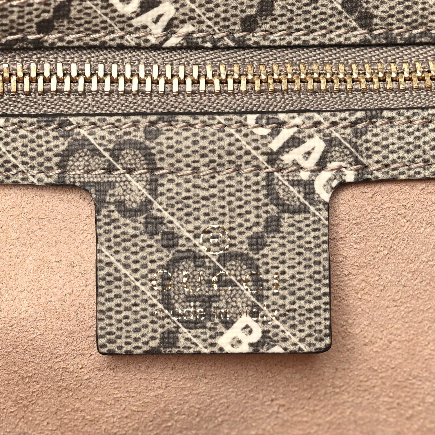 Gucci X BALENCIAGA GG Supreme Monogram Striped Logo Print Web Small Jackie 1961 Hobo Beige Ebony Mystic White 6 of 10
