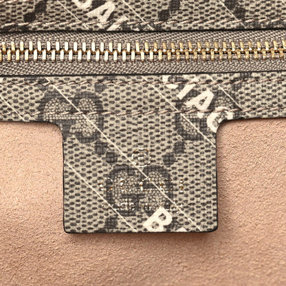 Gucci X BALENCIAGA GG Supreme Monogram Striped Logo Print Web Small Jackie 1961 Hobo Beige Ebony Mystic White 6 of 10
