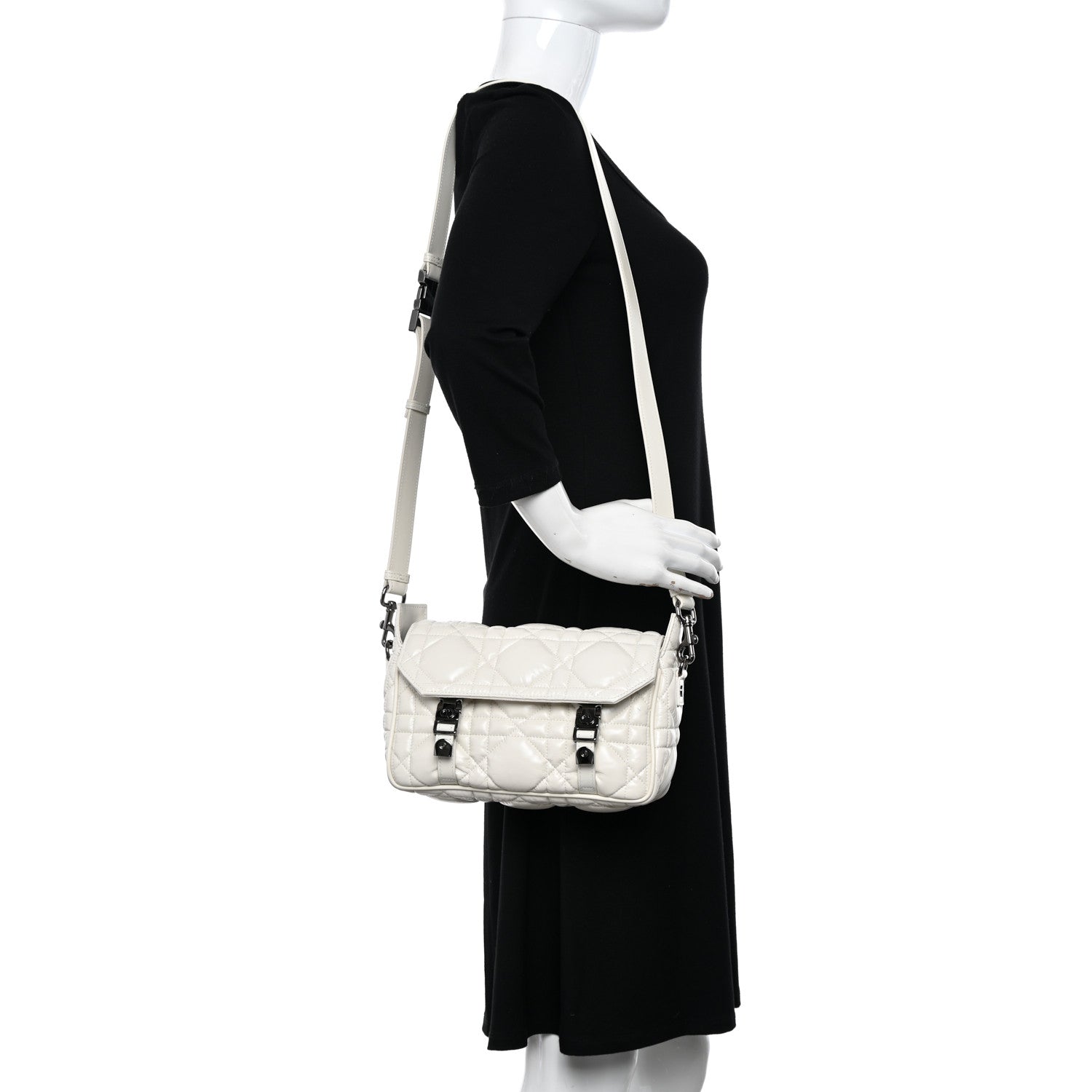 Christian Dior Calfskin Macrocannage Small Diorcamp Messenger Latte 2 of 9