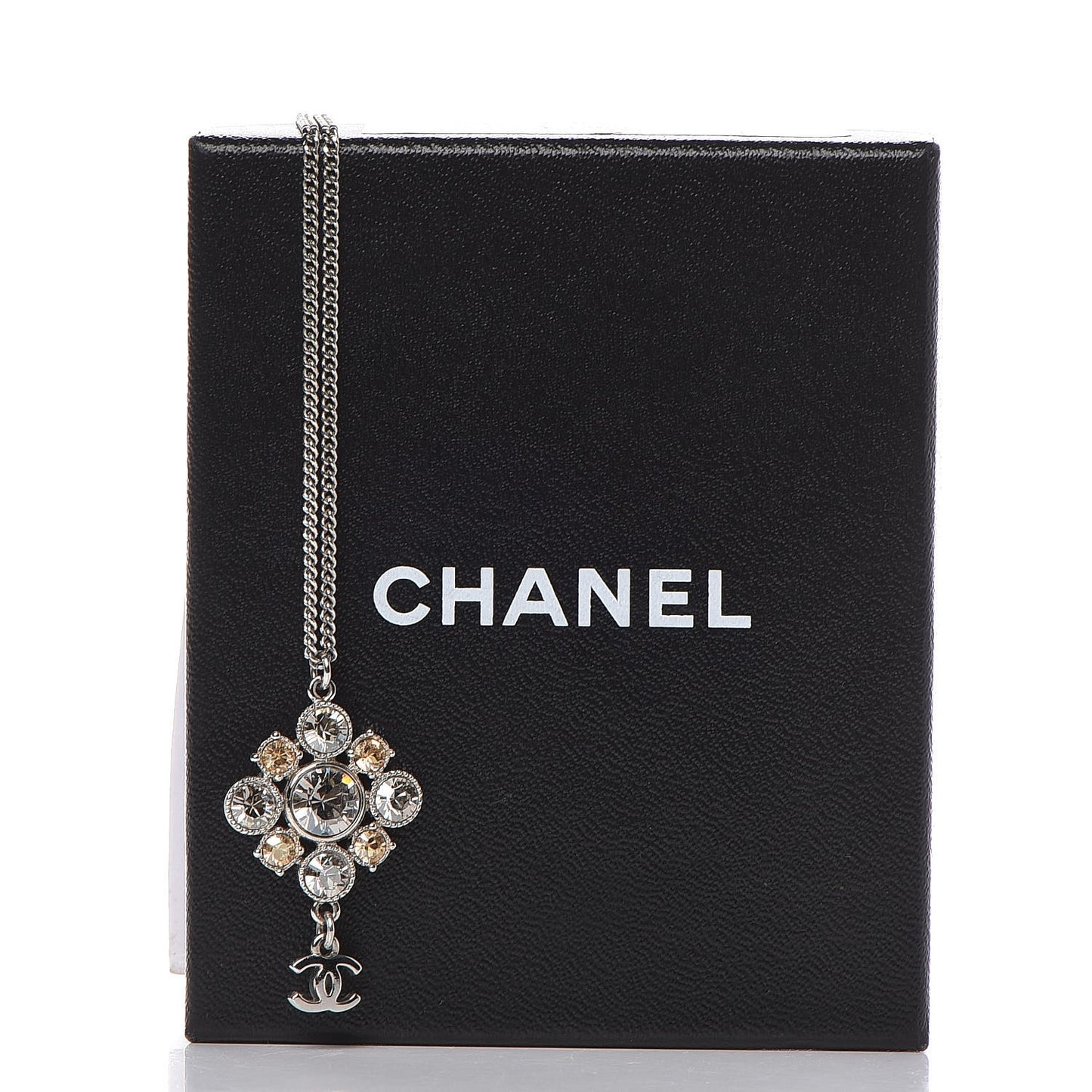 Crystal CC Necklace Silver